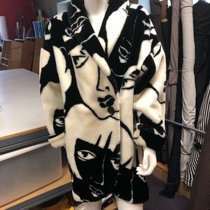 Vintage Faux Mouton Fur Coat